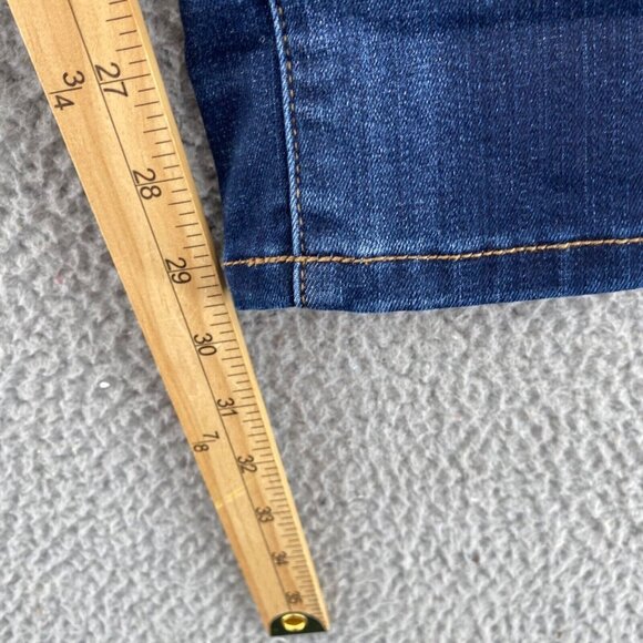 KanCan Jeans Womens 7 27 Blue Mid Rise Leopard Skinny Distressed Stretch Denim - Picture 10 of 12